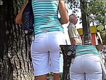 Fantastic constricted booty shorts movie scene