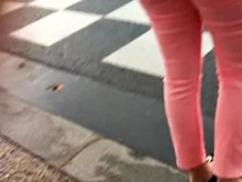 Ass voyeur 19 - Pink pants VPL
