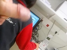 FLASHING BIG DICK AT WORK. MY SEXY COWORKER