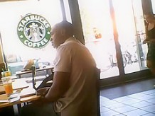 Hottie in Starbucks, Nice Ass, Black Panties