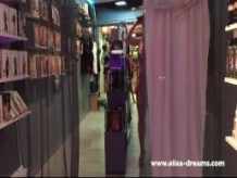 Hidden camera: Showing off naked in a store