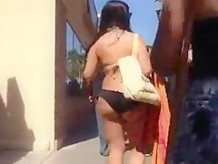 Voyeured two sexy asses at beach part 3