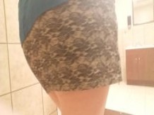 Young office upskirt tight pinky pussy