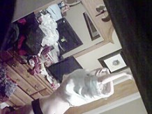 Wife caught changing on hidden cam