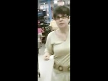 Mature woman at the grocery store