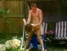 girl getting fucked in the backyard - Brother's friend films it 4