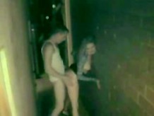 Amateur fuck in alley out of club