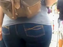 Milf Mature in tight jeans big ass butt mom phat booty  4
