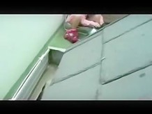 Spying my s ister masturbating in terrace