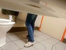 Coffee shop hidden toilet camera catches woman