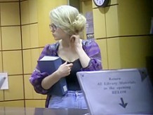 Sexy young librarian got big boobs