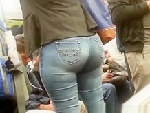 Big ass in tight jeans pants