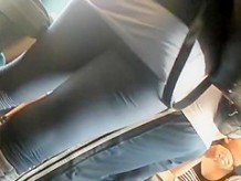 Yummy butt of a girl on the bus