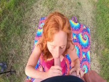 sexo amateur de picnic en el parque