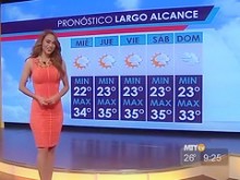 Mujer de clima increíblemente cálido con un vestido ceñido