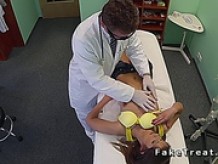 Doctor fucking small tits patient in fake hospital