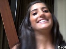 Pov fuck with a beautiful latina during a casting
