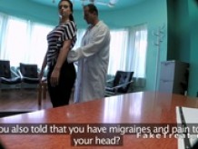 Doctor fucks bent over patient in recepcionists room
