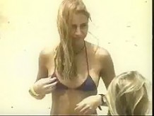 Blonde cutie undressing - beach voyeur video