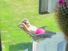 Spy neighbour in topless