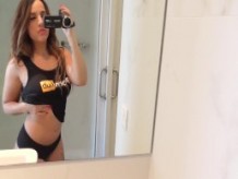 Spanish babe Kiara Strong is very horny in her homemade PornHub video
