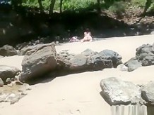Voyeur secretly films woman in bikini sunbathing