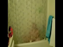 cámara oculta de 2009 de esposa masterbating en la ducha