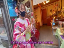 ¡Una cita de broma en Kioto con una estudiante universitaria en kimono! Sexo con creampie mientras usa un kimono ♡RYO&YUU♡Pareja amateur/diferencia de edad/adolescentes/chica hermosa/excelente estilo/afeitado/disparo con teléfono inteligente/real/KIMONO