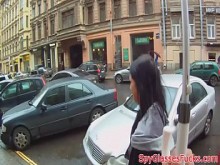 Nena atractiva Pov follada en público en Spycam