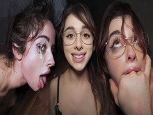 Daddys Licking Phore - Ella lo hizo correrse en sus ojos - Audrey Reid