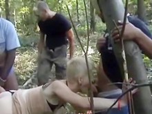 Granny de pollas francesas al aire libre