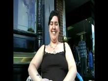 Pisación pública de los aficionados de BBW