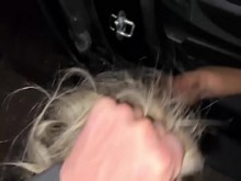 Atrapado chupando polla al costado del camino