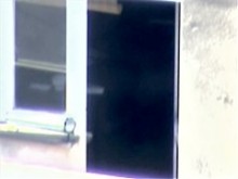 Nude tited Minx atrapado en la cámara en el balcón