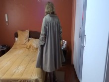 Stepson is happy watching me come home from work, his big cock is about to explode