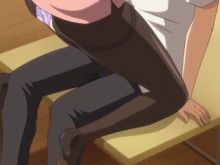 Chica de oficina caliente con grandes tetas ama las pollas grandes y vestirse como una maestra