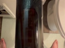 Nuevo empuje de juguetes vibrantes y roto el stroker automático masturbador masculino Big cum final