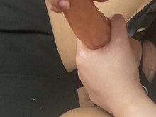 Juego con arnés en solitario - Acariciando, toqueteando y masturbándose hasta el clímax - Mírame disfrutar de mi propia compañía