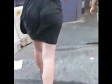 sexy vestido negro jiggle botín