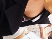 Preciosa chica japonesa downblouse nip slip