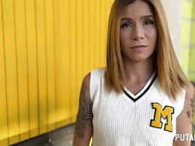 PutaLocura - La delgada rubia latina Ashley Ross es pillada por Torbe y follan duro