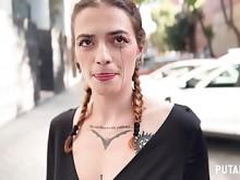 PutaLocura - Pillada y creampie muy guarro a la española tatuada Malafalda