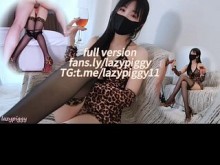 Hermosa chica con estampado de leopardo, me la follé como loca