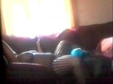 La señora Sexton en lencería tiene orgasmos en cámara oculta