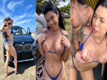 Morena traviesa tuvo sexo en el quiosco abandonado junto al mar - Drii Cordeiro