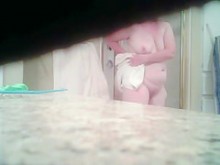 esposa ducha con coño afeitado