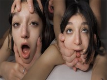 GOLPE DESPIADO - Puta adolescente flaca no puede creer lo que está pasando - Madison Quinn ´