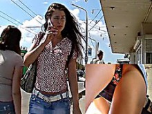 novia de pelo largo en video espía upskirt (falso)