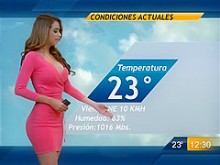 La mujer del tiempo más sexy de la historia.