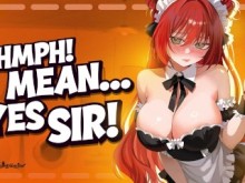 Tomboy Coworker es tu sirvienta CALIENTE de uso gratuito - ASMR follando la garganta | Audio Hentai | anal hablar sucio